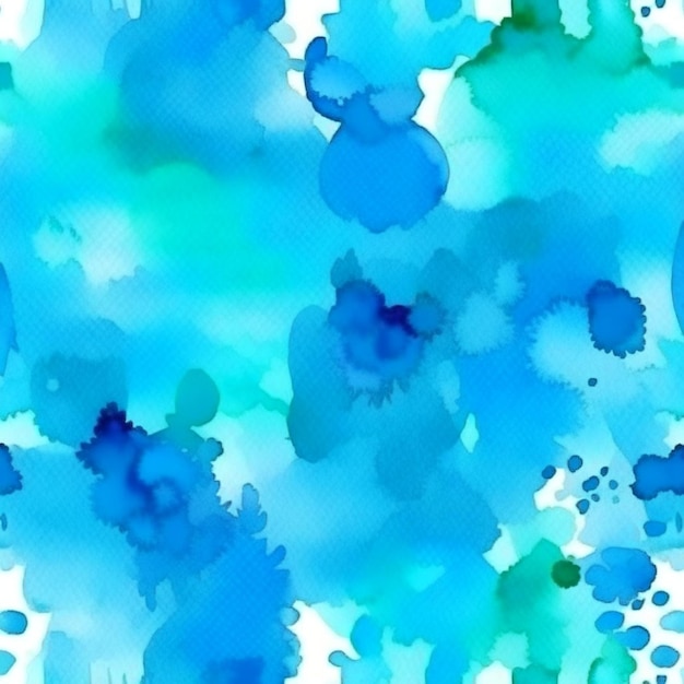 een blauwe en groene aquarel achtergrond met de blauwe vlekken