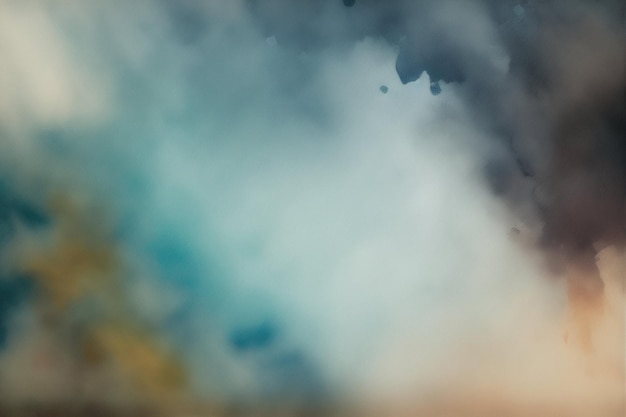 Een blauwe en groene rookachtergrond met een zwarte en blauwe rookwolk.