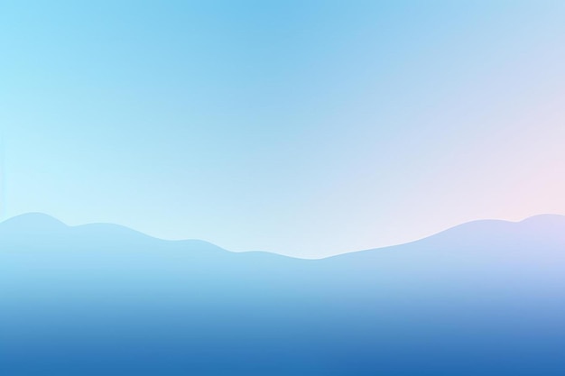 een blauwe en roze achtergrond met bergen en blauwe lucht.