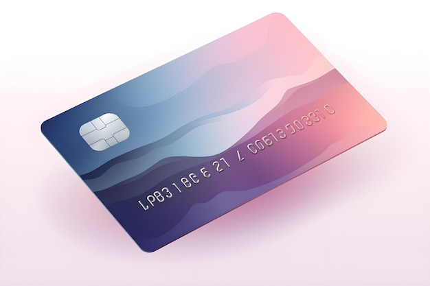 Een blauwe en roze creditcard met een gouden kaart met een logo voor lpp1.