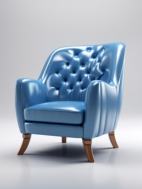 Een blauwe fauteuil