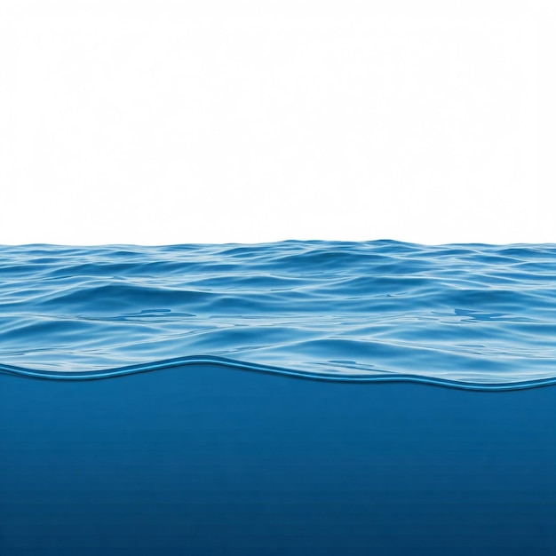 Een blauwe golf in het water.