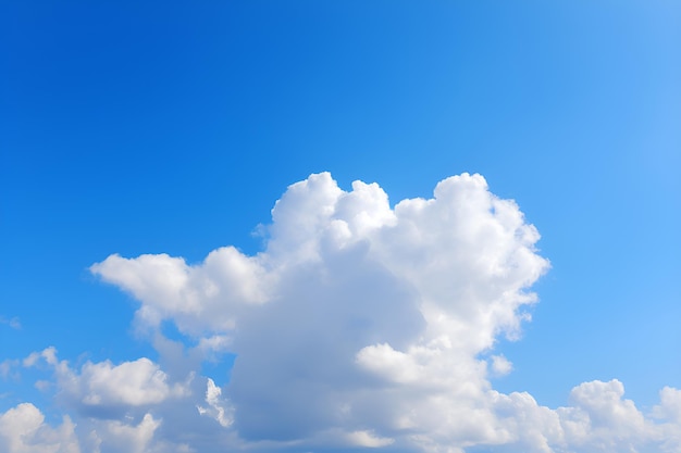 Een blauwe lucht met wolken en een witte wolk op de achtergrond.
