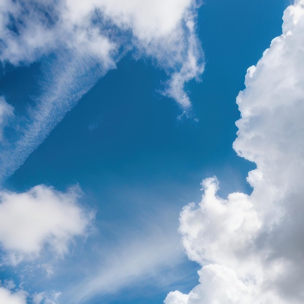 Een blauwe lucht met wolken en een witte wolk