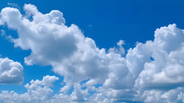 Een blauwe lucht met wolken en een witte wolk