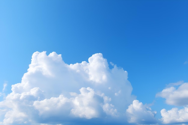 Een blauwe lucht met wolken en een witte wolk
