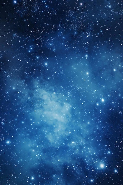 Foto een blauwe ster gevulde hemel met sterren
