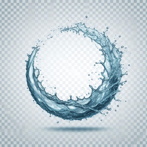 een blauwe waterdruppel met het symbool van de maan op een doorzichtige achtergrond