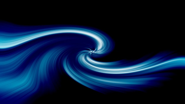 Een blauwe werveling met een wit midden en het woord licht erop