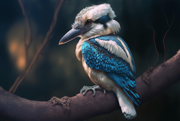 Een blauwvleugelkookaburra, de meest herkenbare vogel in Australië