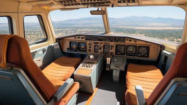 Een blik vanuit de cockpit van een jumbojet UHD wallpaper