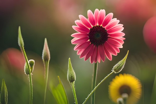 Een bloem in een bloemenveld