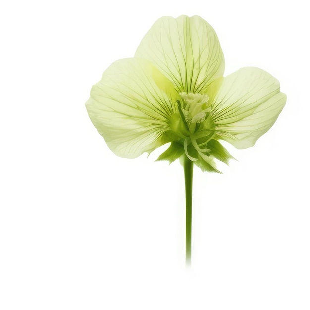 Een bloem in het midden van een witte achtergrond