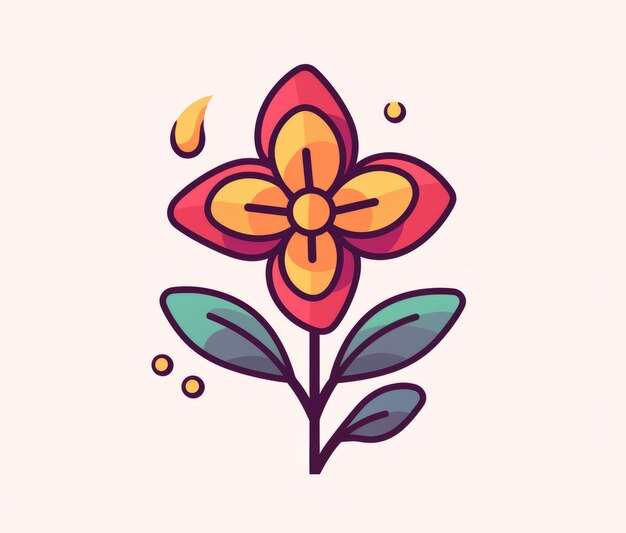 Een bloem met een gele bloem erop