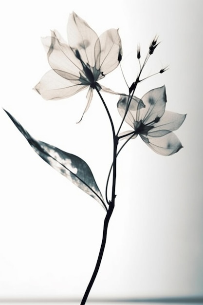 Een bloem op een witte achtergrond