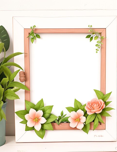 Een bloemenframe gegenereerd door AI