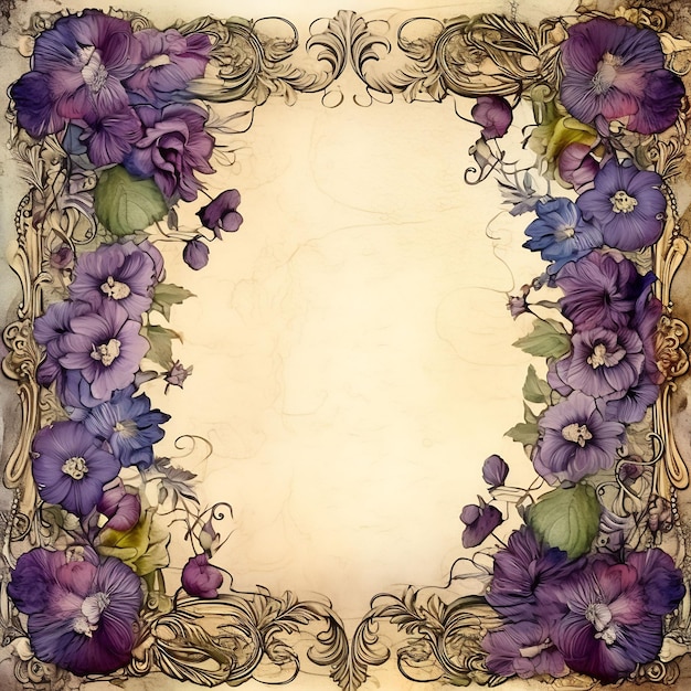 een bloemenframe met bloemen en een frame met de tekst quot bloemen quot