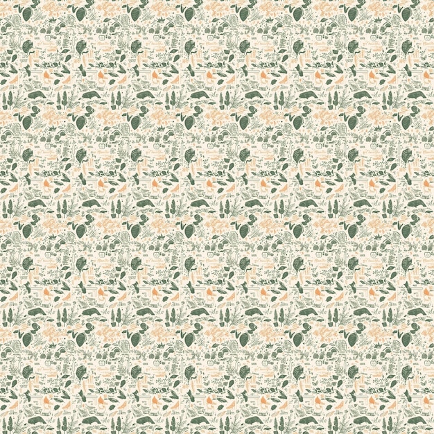 Een bloemenpatroon met een groene achtergrond