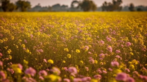 Een bloemenveld in het land van West-Australië