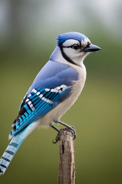 Foto een blue jay cyanocitta cristata in het algonquin provincial park in canada