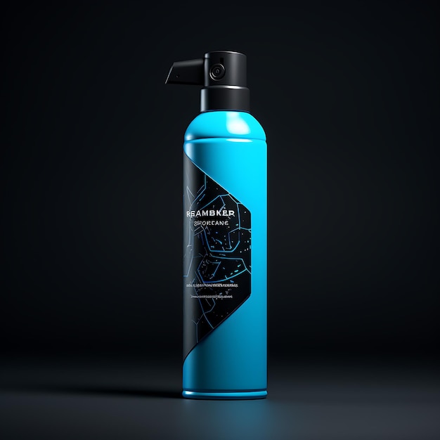 Een body Spray Bottle blauw donker Thema
