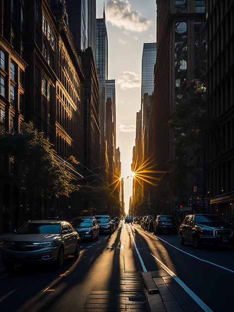 Foto een boeiend straatbeeld in new york city