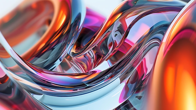 Een boeiende 3D-abstracte weergave met levendige kleuren en betoverende vormen