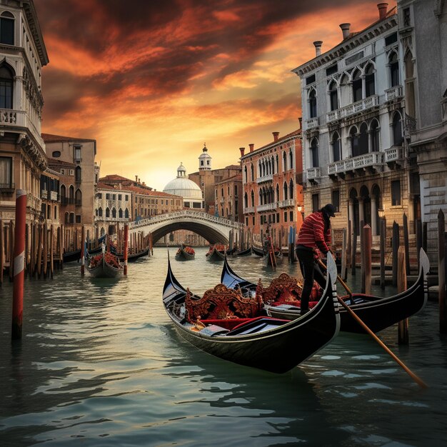 Een boeiende afbeelding van de betoverende schoonheid van Venetië
