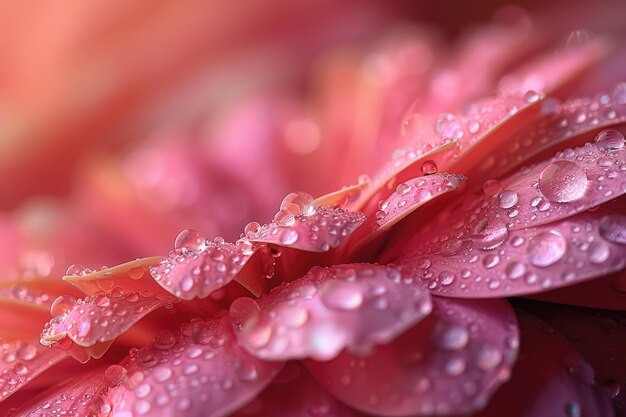 Foto een boeiende close-up van een regendruppel op een bloemblaadje