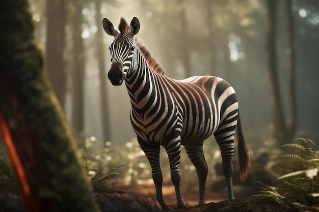 Een boeiende okapi met zijn opvallende zebraachtige st 00039 00