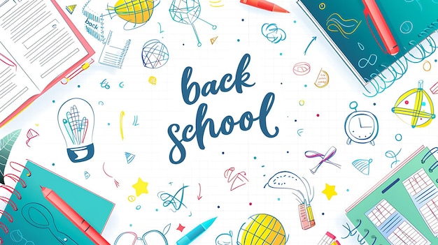 Een boek dat zegt terug naar school geschreven op het