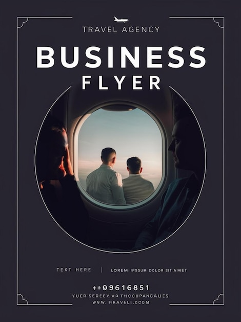 een boek getiteld Business Flying met een man op de achtergrond