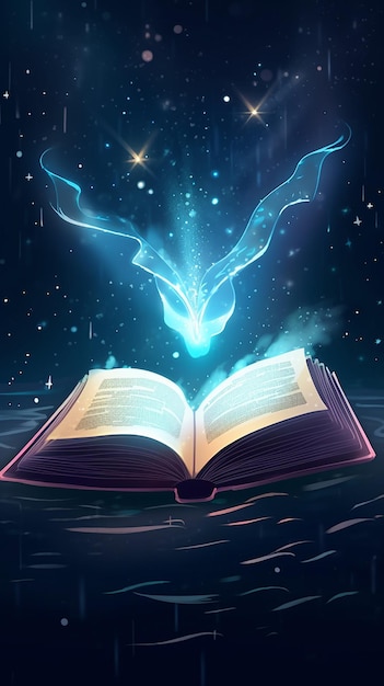 Een boek met het woord magie erop