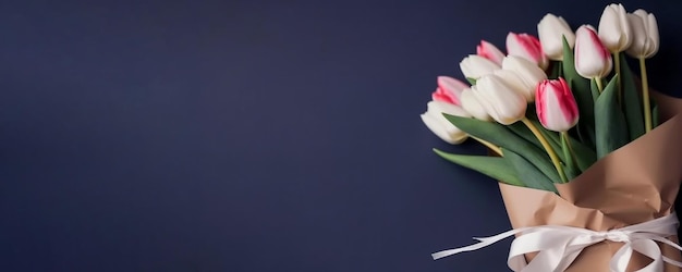 Een boeket bloemen op tafel