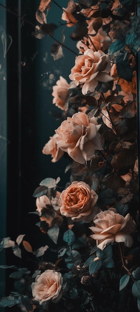 Een boeket bloemen op tafel