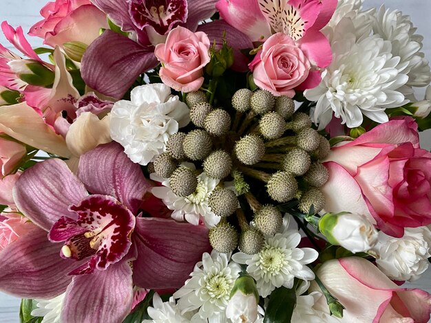 Een boeket bloemen uit de bloemenwinkel