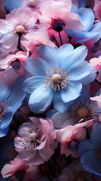 Foto een boeket bloemen uit de collectie bloemen uit de collectie.