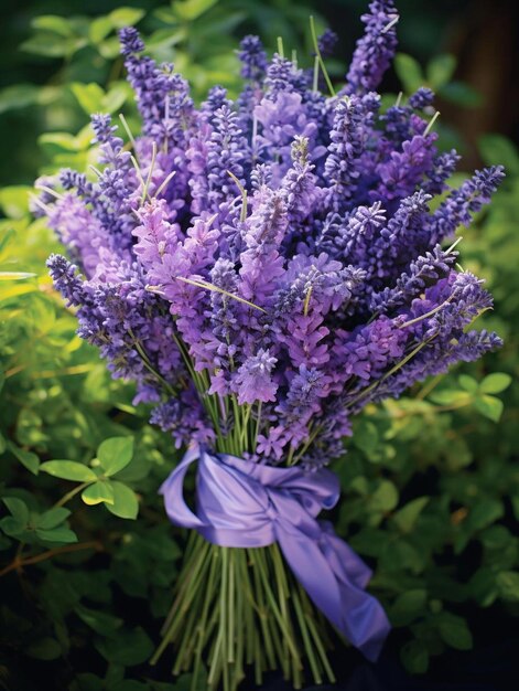 een boeket lavendel uit de tuin.