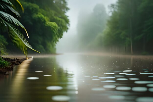 een boot op een rivier met een boomtak in het water