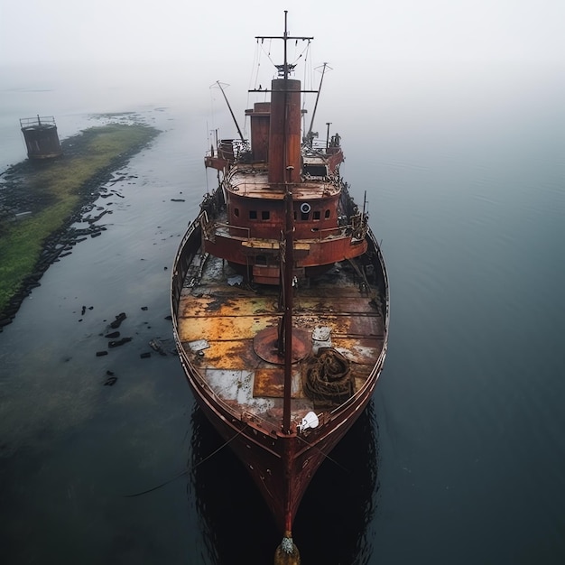 Een boot op het water