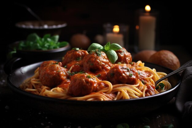 Een bord dampende pasta met een rijke tomatensaus