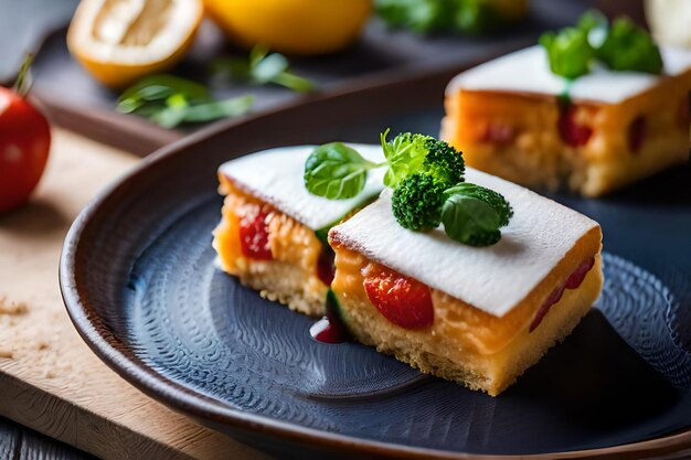 Een bord eten met broccoli erop