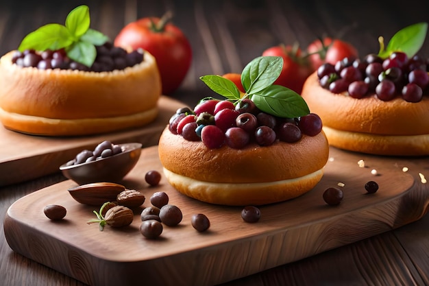 Een bord eten met verschillende soorten eten erop