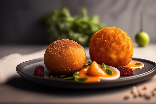 Een bord Italiaanse Arancini