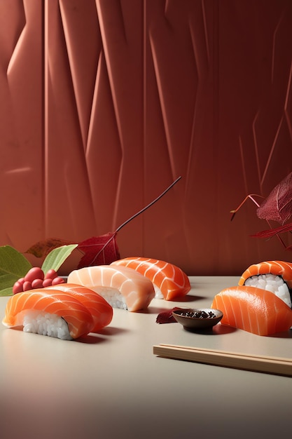 Een bord verse Japanse sushibroodjes