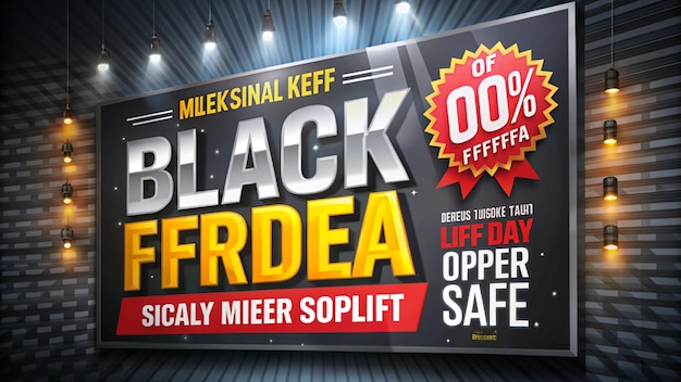 Een bordje voor de Black Friday verkoop.