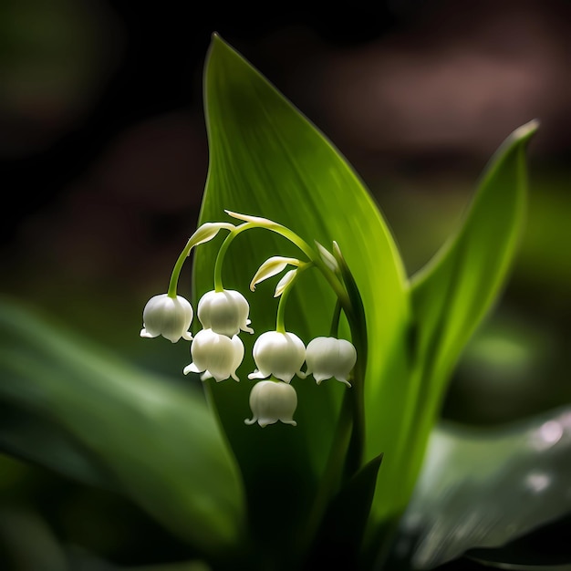 Een bos bloemen die wit en groen zijn