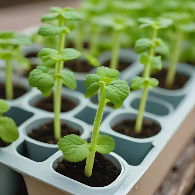 Foto een bos groene planten in een pot