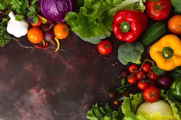 een bos groenten, waaronder radissen, radissen en tomaten