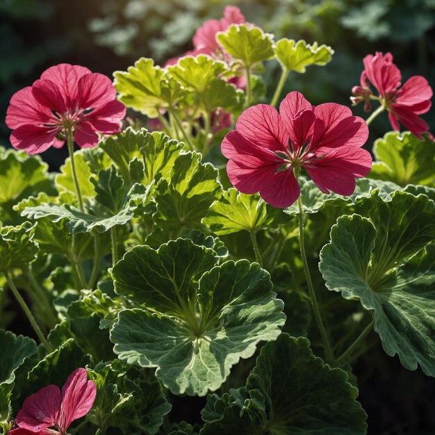 een bos rozen bloemen met groene bladeren en roze bloemen